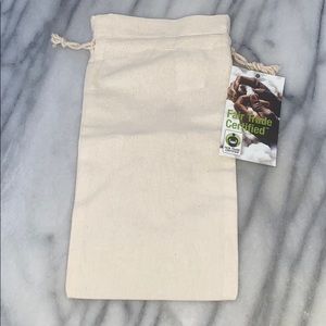 NWT- Fair Trade Organic Cotton Drawstring Bag, Sm